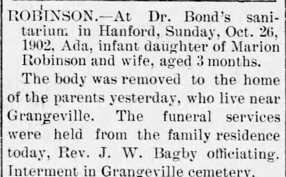 Obituary for Ada ROBINSON